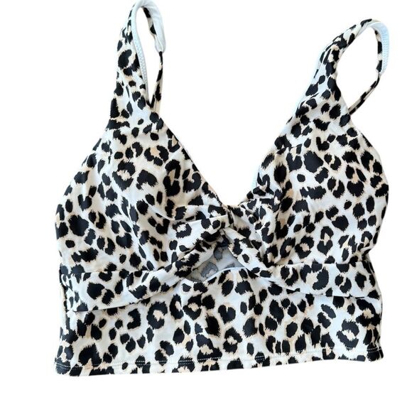 Old Navy Tankini Twist Top Leopard Cheetah Large - Picture 1 of 5